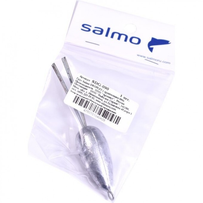 Груз SALMO Droplet с грунтозацепом 090г SDG-090