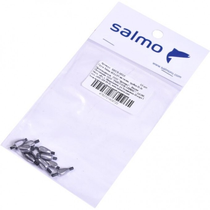 Груза SALMO Bullet на силиконовой трубке 01.0г 10шт SBUS-0010