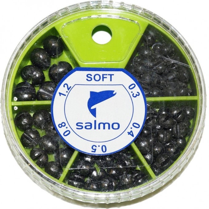 Грузила SALMO Дробь Soft мягкие 5 секций 0.3-1,2г 60г набор 1006-001