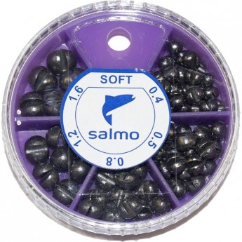 Грузила SALMO Дробь Soft мягкие 5 секций 0.4-1,6г 60г набор