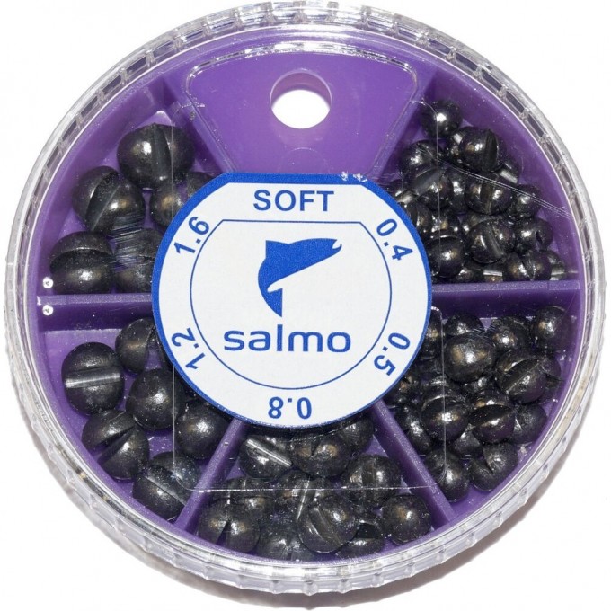 Грузила SALMO Дробь Soft мягкие 5 секций 0.4-1,6г 60г набор 1006-002