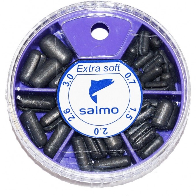 Грузила SALMO Extra Soft малый 5 секций 0,7-3,0г 060г набор 3 1005-S004