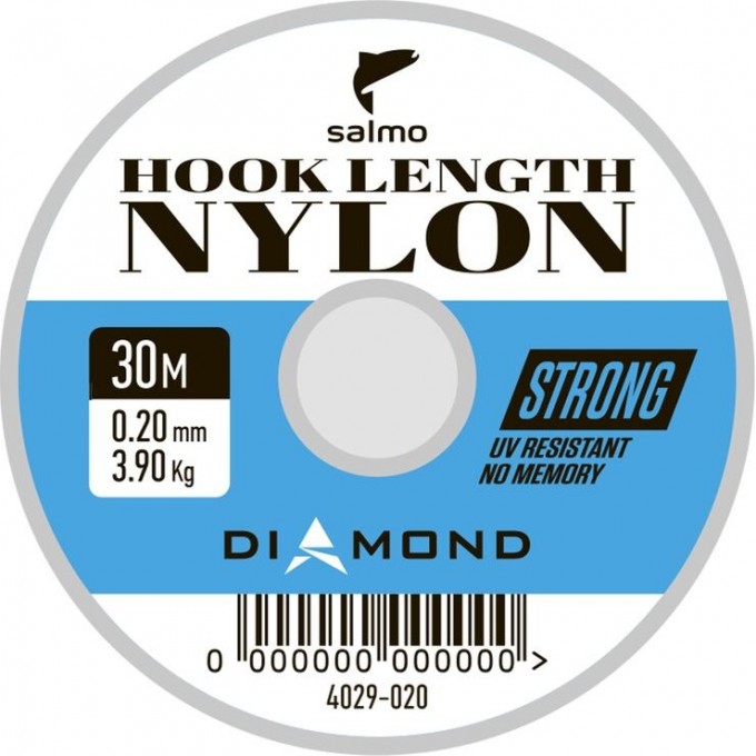 Леска монофильная SALMO DIAMOND HOOK LENGTH NYLON 030/020 4029-020