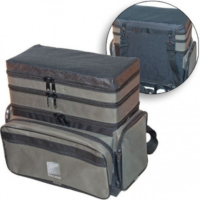 Ящик-рюкзак рыболовный зимний пенопластовый 3-Х Ярусный SALMO H-3LUX