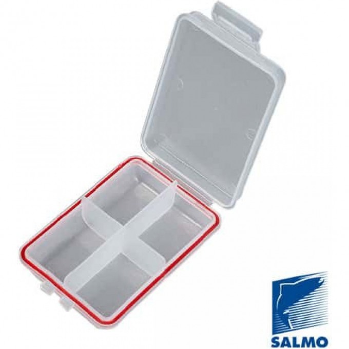 Коробка рыболовная водонепроницаемая SALMO Waterproof 105х70х25 4 Ячейки 1501-03