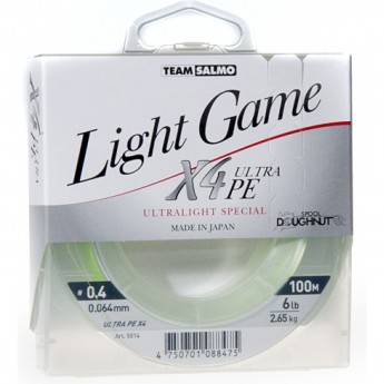 Леска плетёная Team SALMO Light Game Fine Green X4 100/004