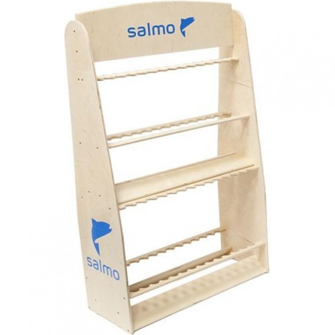 Стойка деревянная SALMO 2-х ярусная под удилища 58шт. R-7058